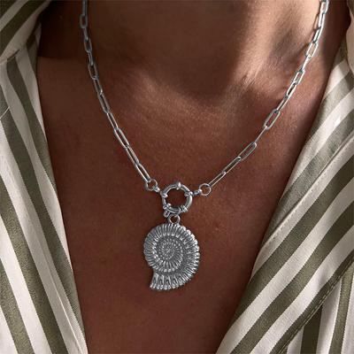 Pendentifs en acier inoxydable Zircon Collier pour femme pour ras-de-cou Femmes Pendentif DIY coquillage Étoile de mer Coquillage charms collier femmes Zircon
