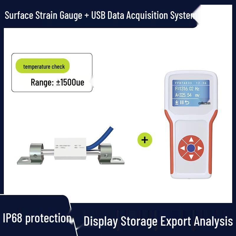 Yuante Vibrating Wire Strain Gauge CN plug (adapter included)