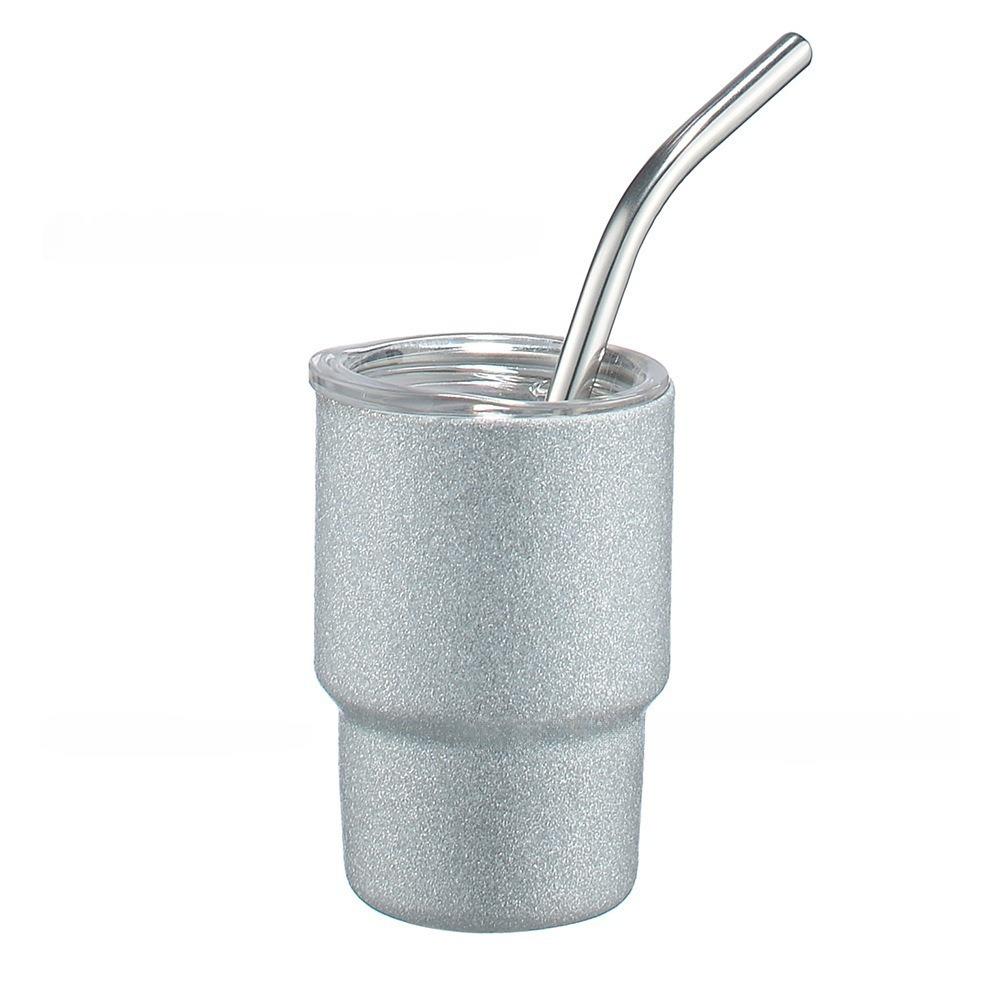 

Double Wall Insulated Coffee Cups Stainless Steel Thermos Cup Portable 3 Oz Tumbler Kids silver