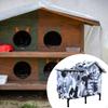 Large Cat House for Outdoor Easy Assembly Pets Supplies Animal Tent Cave Pet Shelter Garden