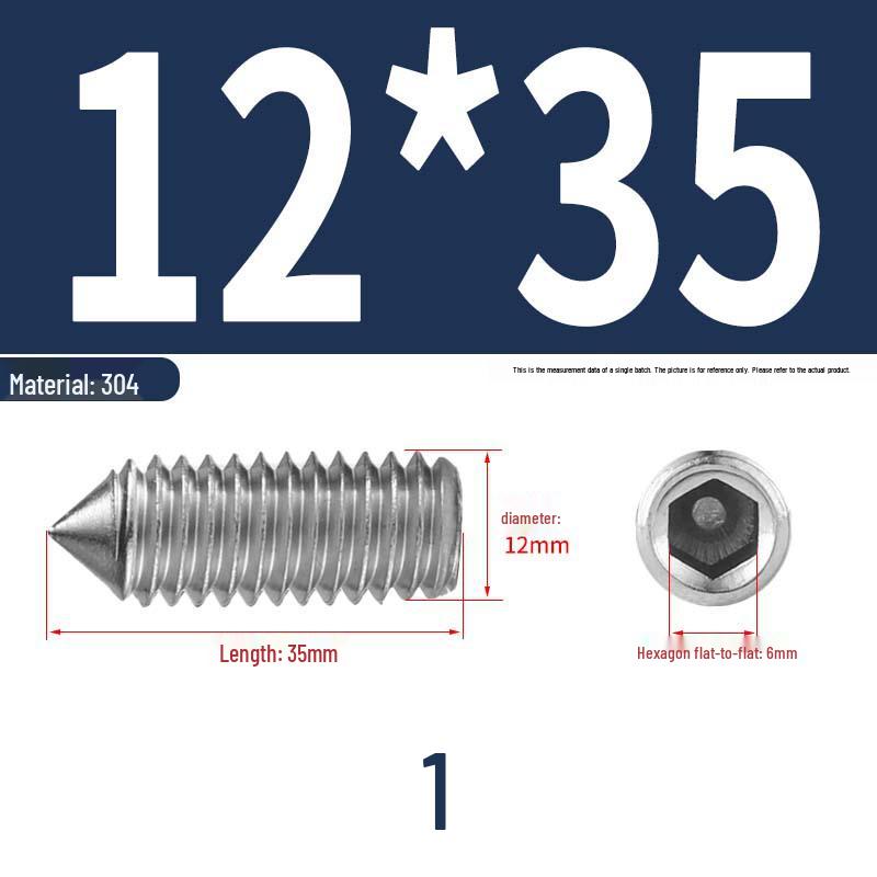 12.9 Edelstahl 304 Innensechskant Kegelspitze Gewindestift M2/M3