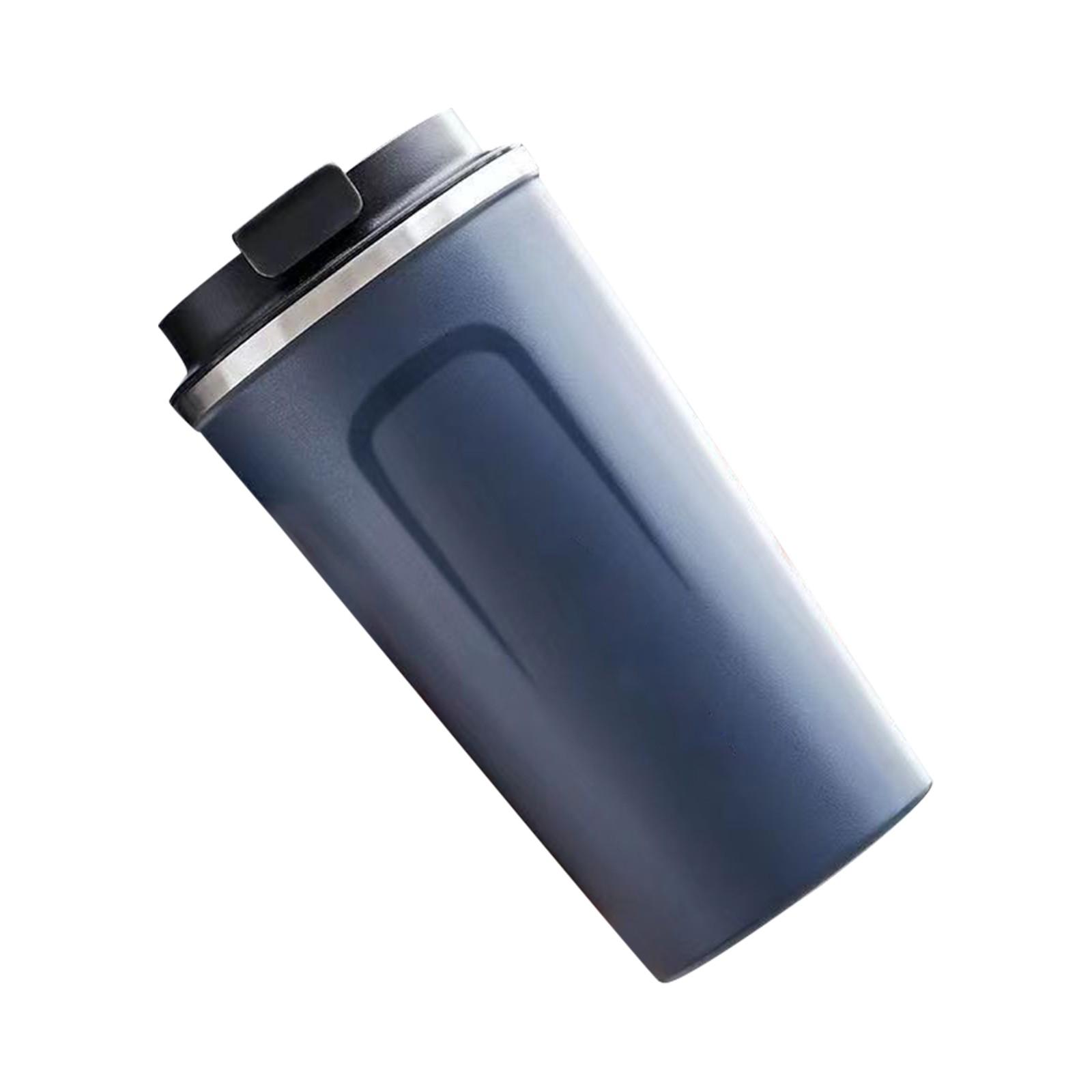 

380ml/10ml Stainless Steel Coffee Cup Travel Thermal Mug Leak-Proof Bottle Tea Coffee Mug Vacuum Flask Insulated Cups One Size синій