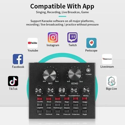 BM800 V8 Soundkarten-Set Professionelles Audio Kondensatormikrofon Studio Gesangsmikrofon für Karaoke Podcast-Aufnahme Live-Streaming