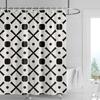 Decorazione casa tende da doccia bagno tessuto tenda impermeabile Soggiorno Moderno Nordico Moderno motivo geometrico semplice
