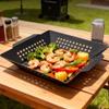 Large Capacity Metal BBQ Pan Heat Resistant Grill Basket Cooking Tools Grill Tray  Home Cooking