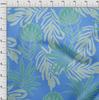 oneOone Cotton Poplin Blue Fabric Tropical Floral Quilting Supplies Print Sewing Fabric By The Yard 42 Inch