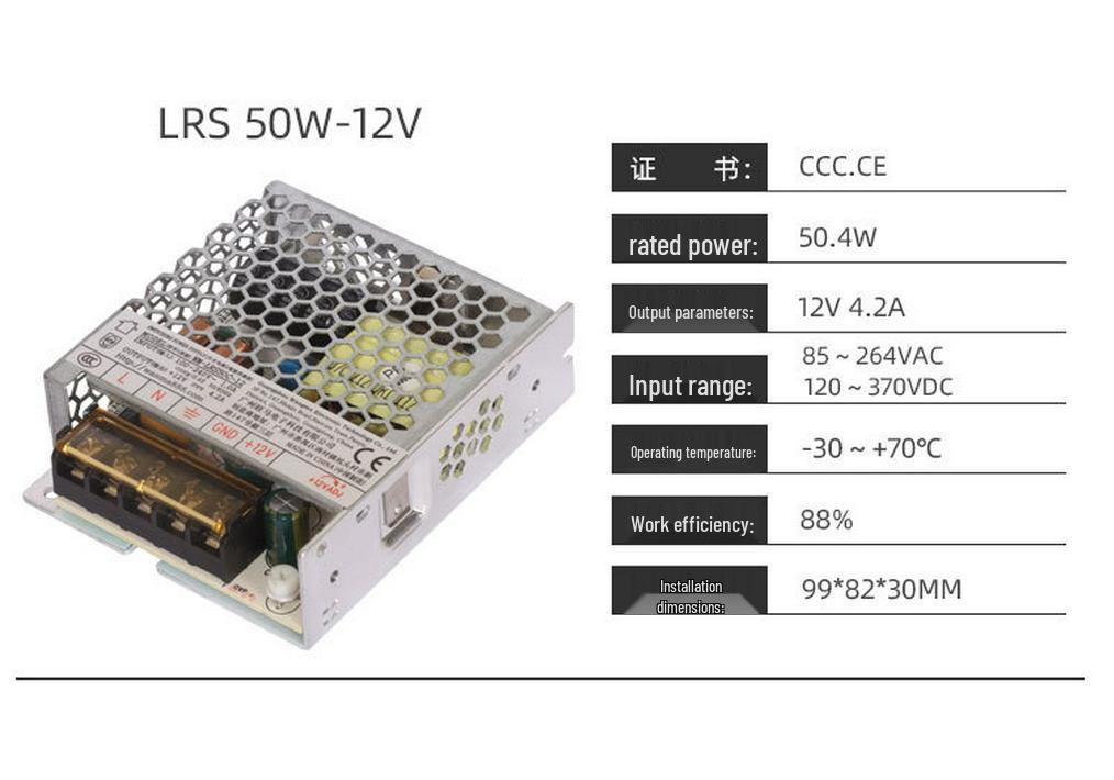 35W-450W Single Output Switching Power Supply: 5V/12V/15V/24V/36V/48V for 3D Printers