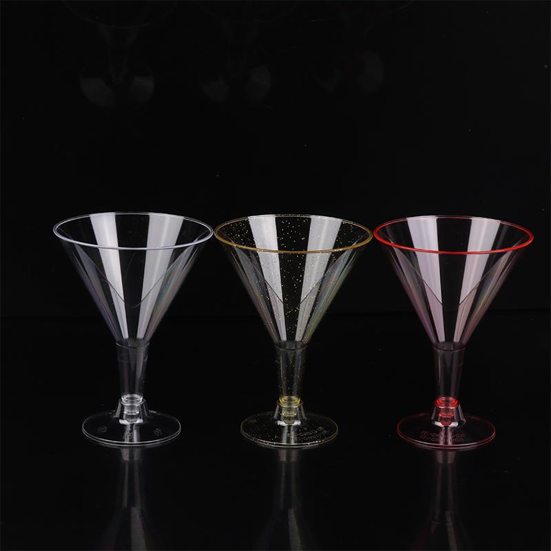 10 Pcs Plastic Martini Cups Transparent Cocktail Dessert Unbreakable Mini Cups For Wedding Party Bowl Wine Ice Cream