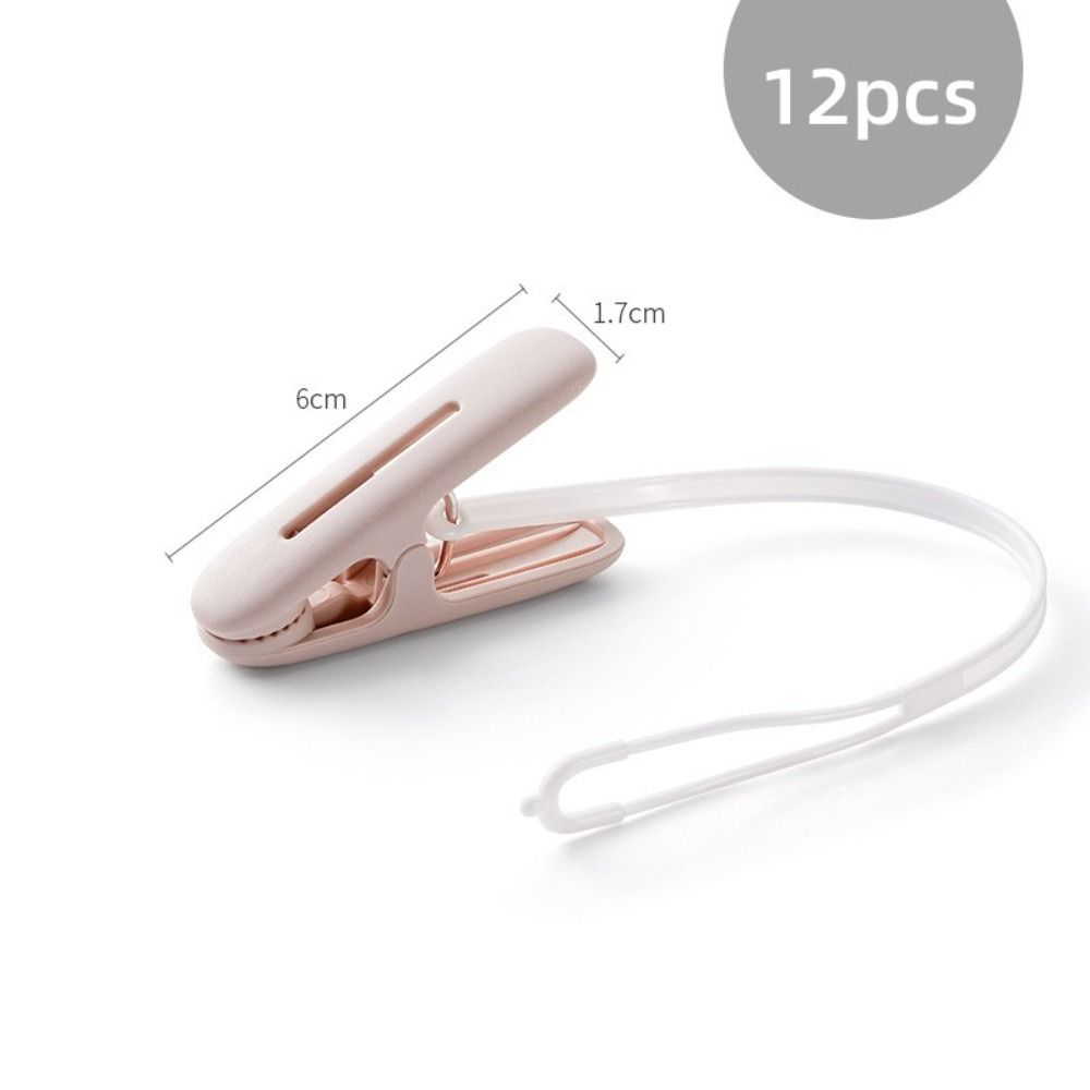 12 pezzi Molletta per vestiti in plastica con corda Porta abiti Molletta asciugatura multifunzionale Casa