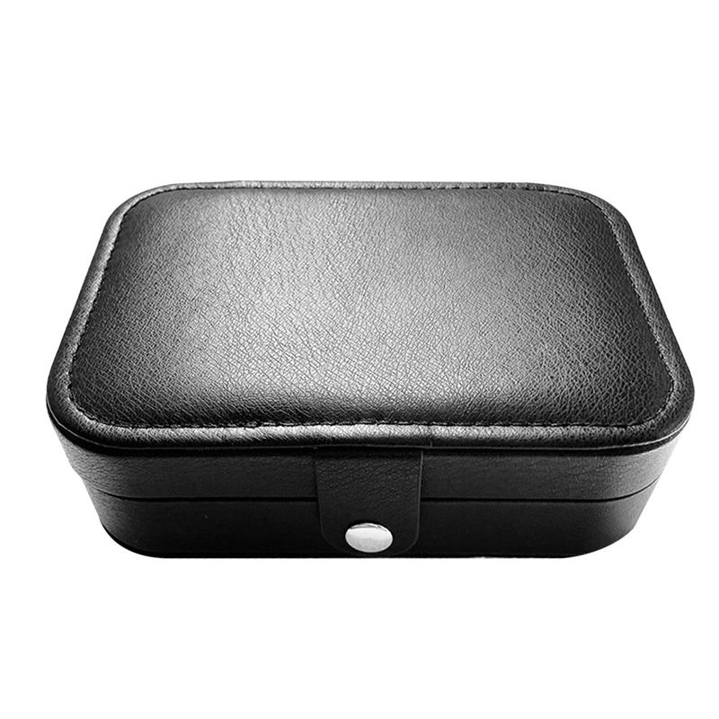 A20F-Travel Jewelry Case PU Leather Jewelry Boxes Bridesmaid Gift Box Double Layer Jewelry Organizer Display Holder