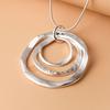 Fashion Simple Design Winding Circle Pendant Necklace Women Personalized Trend Holiday Party Jewelry Accessories