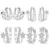 Orstarry S925 Silver Earrings Versatile Sparkling Star Earrings For Women Birthday Gift Fine Jewelry