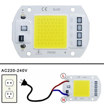2024 LED COB-lampa Pärla 10W 20W 30W 50W AC 220V 240V IP65 Smart IC Behövs ingen drivrutin DIY Flood Light Led Lampa Spotlight Utomhus Chip Lamp