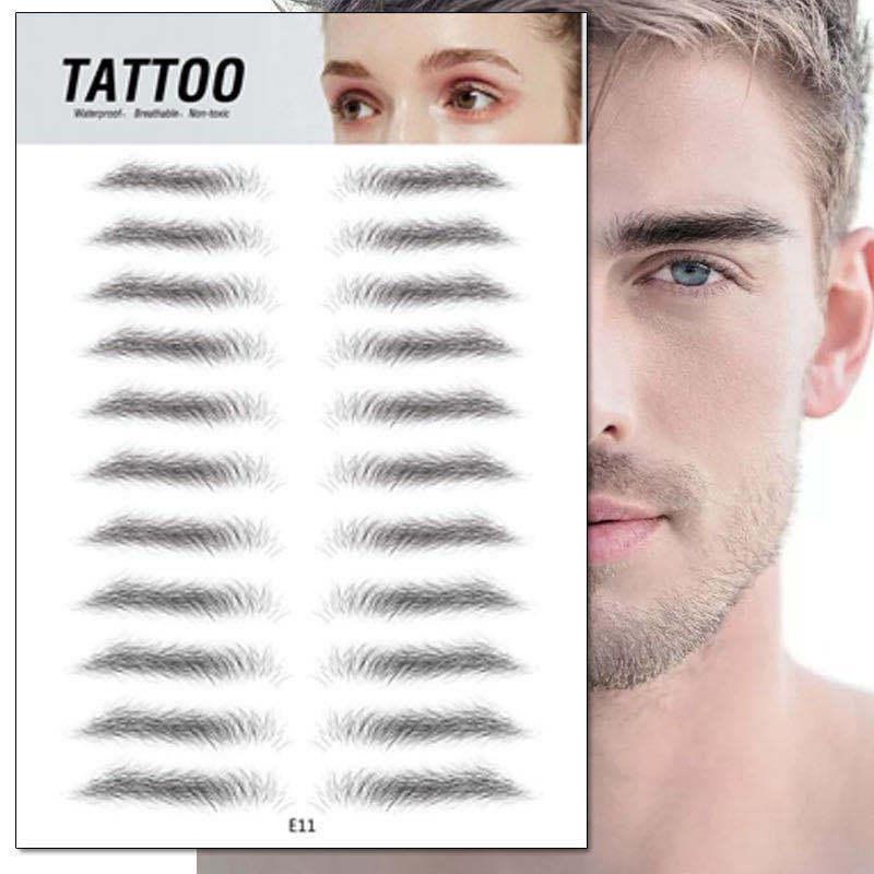 3D Semi-Permanent Waterproof Eyebrow Tattoo Stickers for Men and Women – Easy-to-Apply, Realistic, Long-Lasting