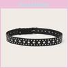 Color Fashionable Solid Star And Rivet Decor Women Casual Belt For Daily Use