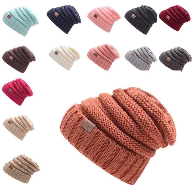 Warm Winter Knitted Beanie Soft Acrylic Fabric Cozy Dome Hat For Cold Weather