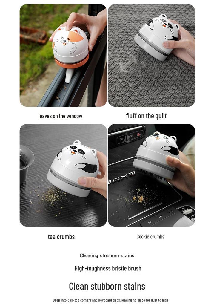 Rechargeable Mini Handheld Desktop Vacuum Cleaner - Portable Electric Stationery for Students