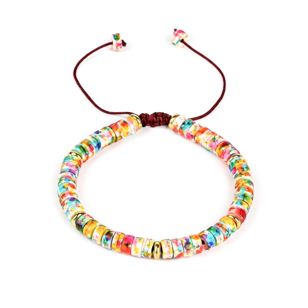 Summer New Products Woven Handmade Beaded European and American Bracelets Dopamine Turquoise Bracelets