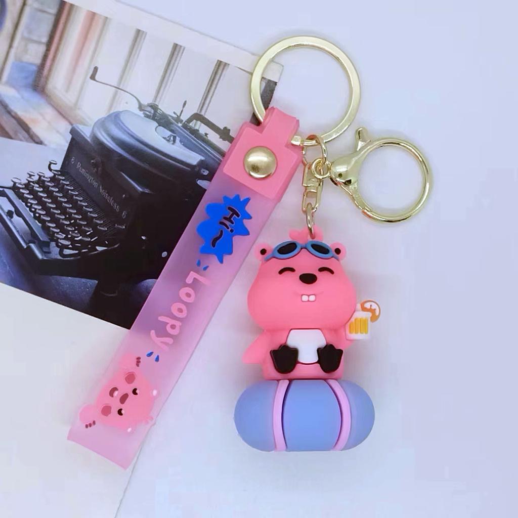 Creative Cartoon Doll Sports Beaver Keychain Bag Car Keychain Accessories Gift Wholesale Kawaii Cute Personalized Gifts Fashion