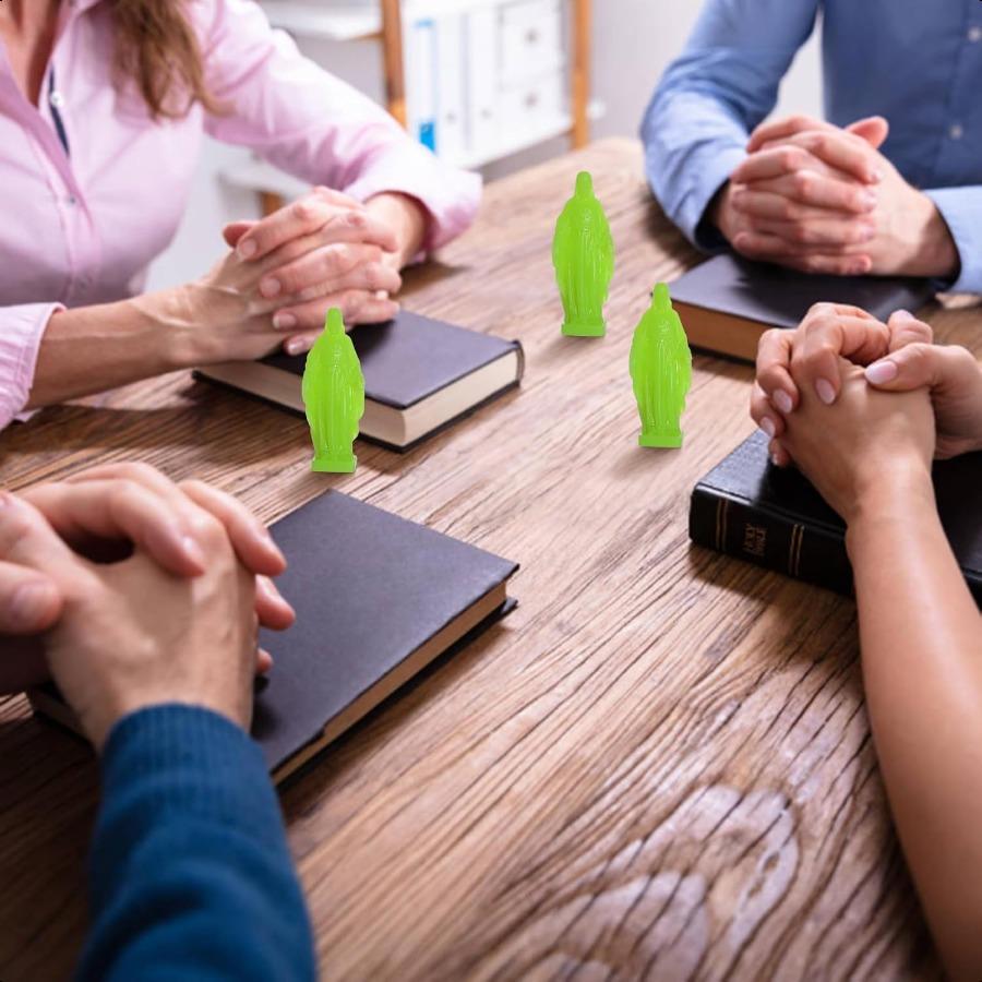 

KOMI Glow in The Dark Plastic Jesus Statue with Prayer Card Sacred Heart of Jesus Statue 3 Inch Catholic Gift for Baptism Favor United States