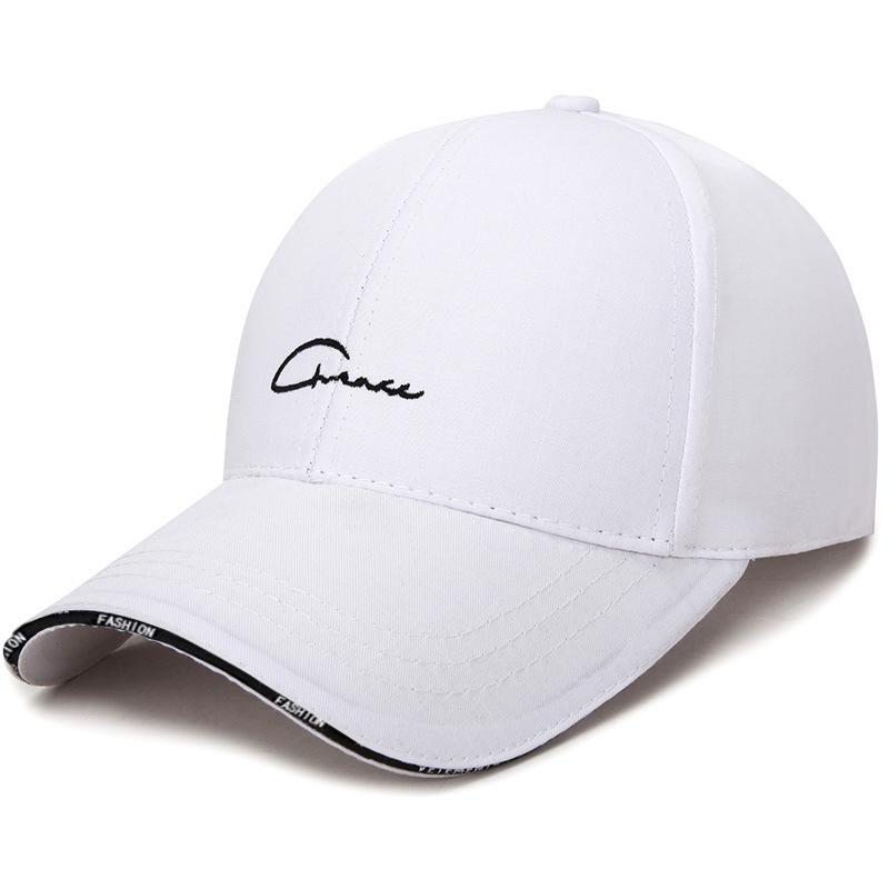 Hat embroidered logo baseball cap Korean version hipster versatile visor black and white casual trendy cap