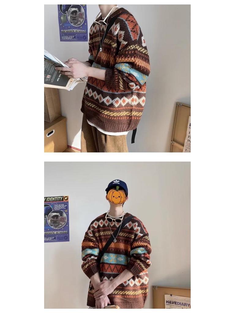 Unisex Lässiger Lockerer Pullover mit Herbst-Gänseblümchen-Muster