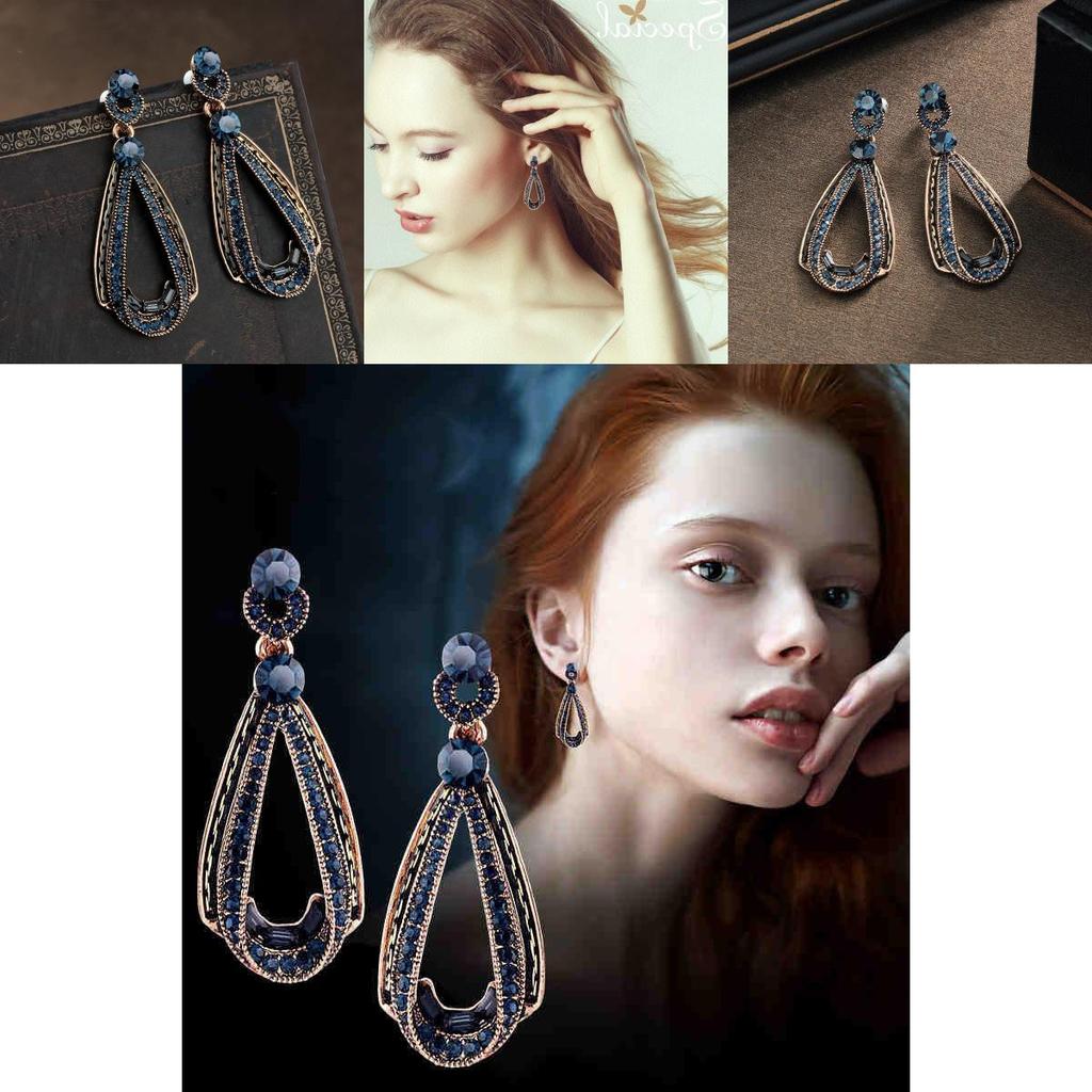 Fashion Court Retro Dropshaped Earrings For Women With Elegant And Wild Style