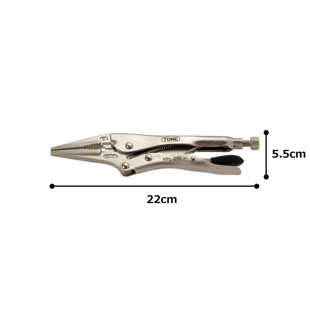 Tone Grip Pliers 220mm Long VPL-250 (Long Nose),