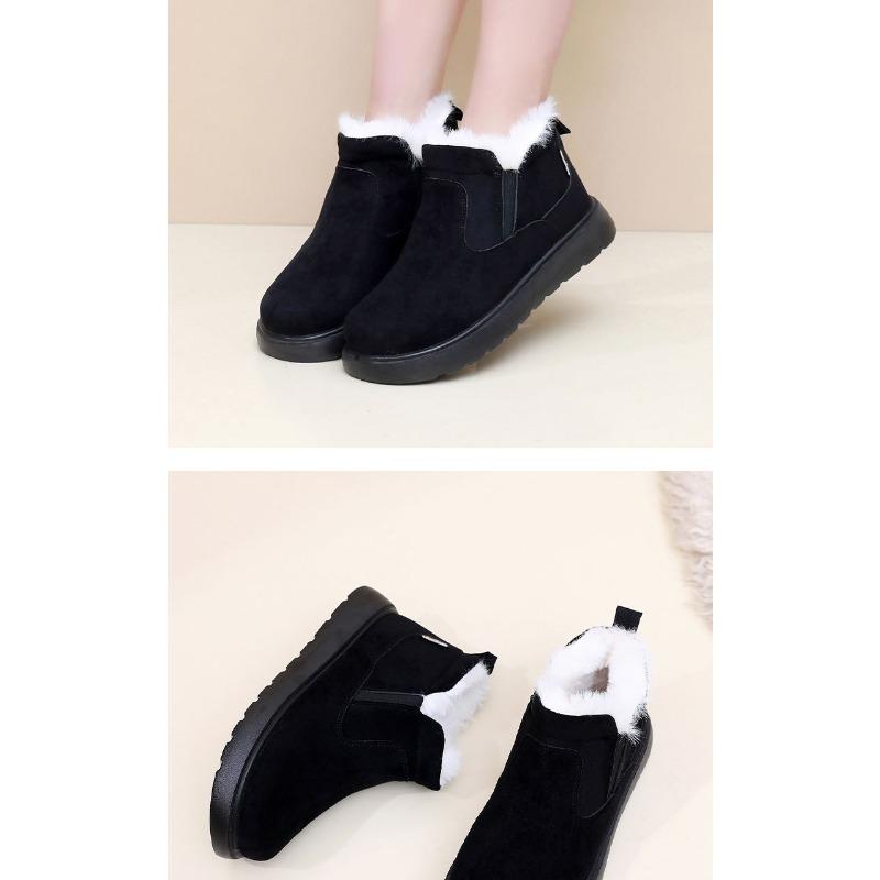 Women's Winter Snow Boots Faux Fur Lined Slip-Resistant Comfortable Casual Shoes with Arch Support Lightweight Warm Outdoor Walking Shoes for Women