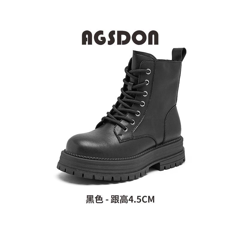 

Augustine Martin boots women s 2025 new summer British style thin short boots thick-soled retro spring and autumn boots 40