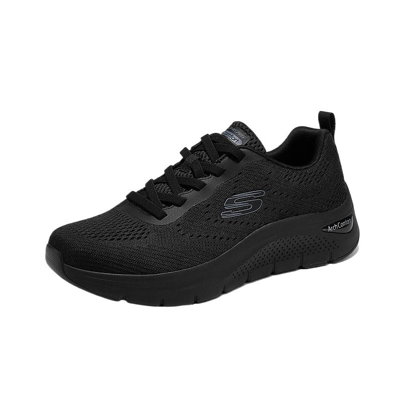 Skechers Sport Mens Round Toe Lace-Up Comfortable Thick Sole Breathable Low-Top Training Shoes Men sneakers 8790265-BBK