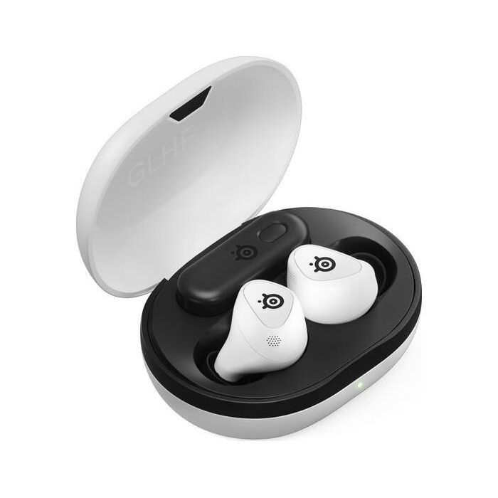 Ecouteurs intra auriculaires sans fil Bluetooth SteelSeries Arctis GameBuds avec réduction de bruit pour PS Blanc