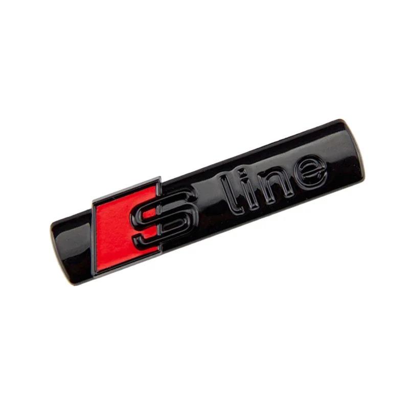 S-Line Car Stickers Metal Badge Auto Fuel Tank Trunk Decals For S Line A3 Q5 A1 TT R8 Q3 A8 A4 A5 A6 Q6 S3 Q2 S1