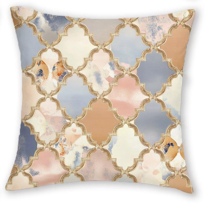 1/4pcs Vintage Moroccan Tile Print Throw Pillow Covers Soft Decorative Cushion Cases for Sofa Bedroom Living Room Cushion Cover