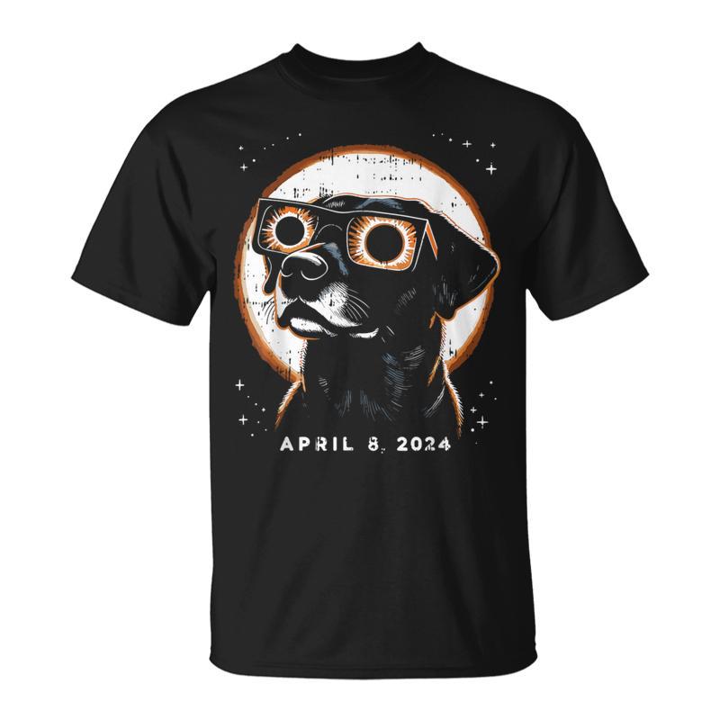 Dog Glasses Total Solar Eclipse Cute April 8 2024 Totality T-Shirt