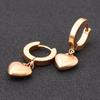Versatile Women's Stainless Steel Heart Earrings - Japan & South Korea Inspired