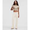 Lululemon Softstreme Pintuck Mid Rise Pant  Short Light Ivory