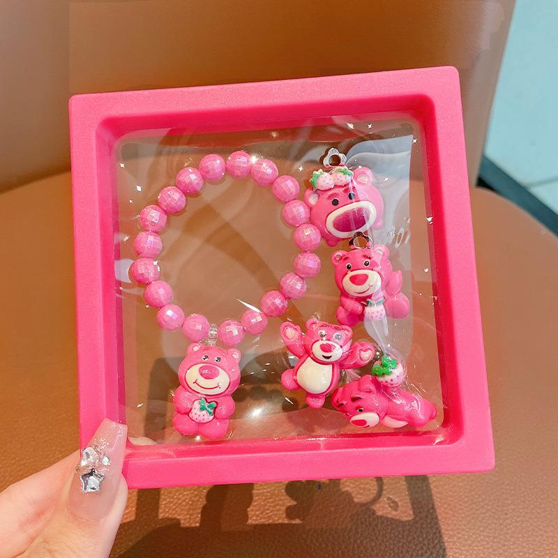 Conjunto de Joias Kuromi 2025: Pulseira, Anel e Clipes de Orelha de Desenho Animado Fofos para Bebês