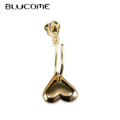 Neu Haken Herz Form Brosche Legierung Mode Pin für Anzug Hijab Mädchen Exquisite