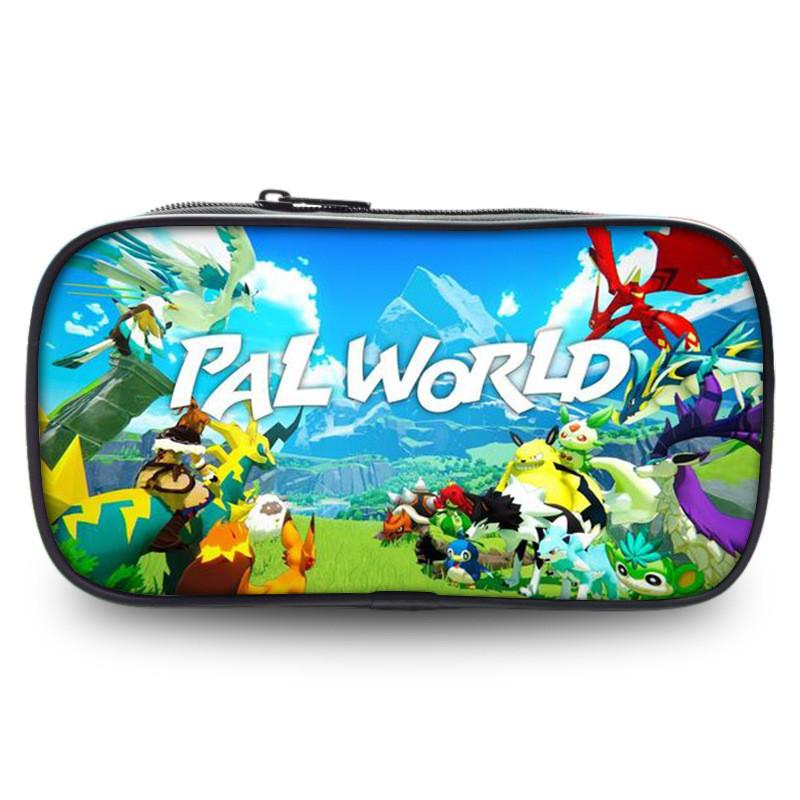 Palworld Large Capacity Student Pencil Case Polyester Universal For Boys And Girls