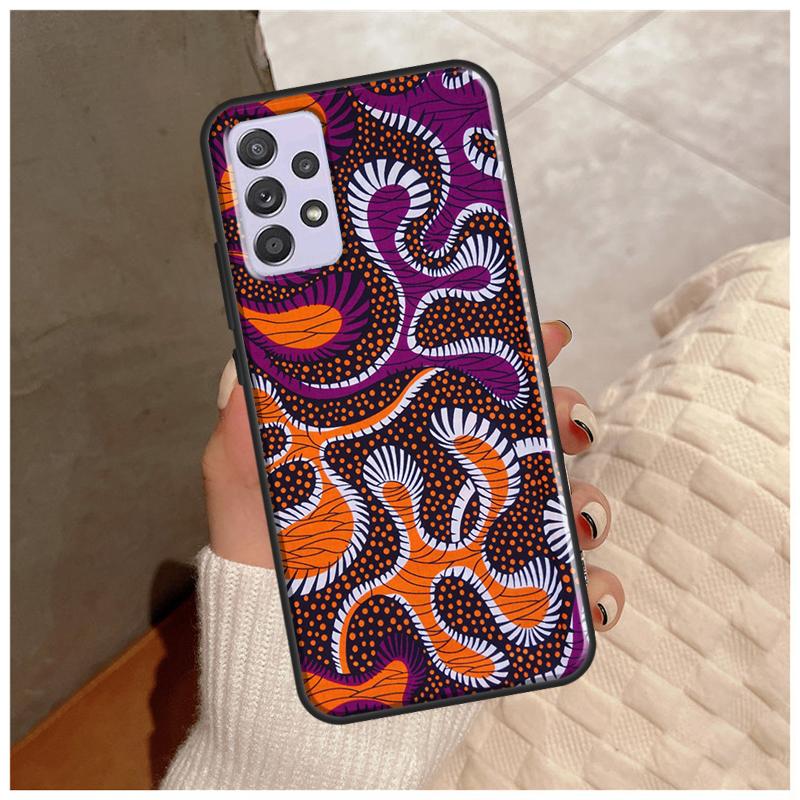 African Style Fabric Print Case For Samsung Galaxy A14 A34 A54 A12 A22 A32 A42 A52 A13 A23 A33 A53 A50 A51 A71 Cover