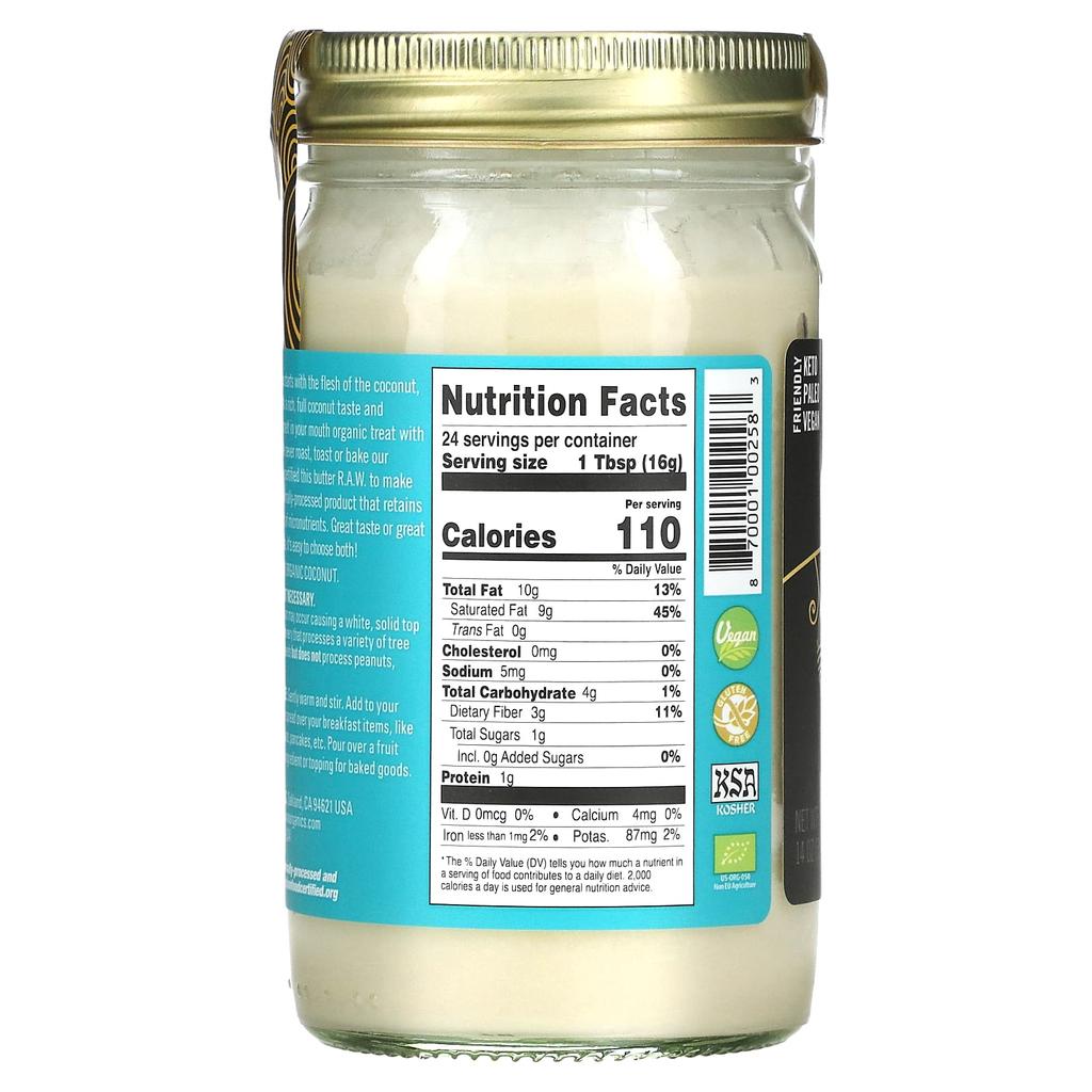 Artisana, Organics, Raw Coconut Butter, 14 Oz (397 G)