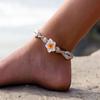 Bohemian Woven Shell Flower Ankle Bracelet Handmade Women Beach Foot Jewelry