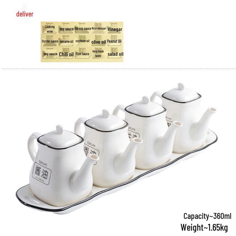 Anditai Ceramic Condiment Dispenser Set