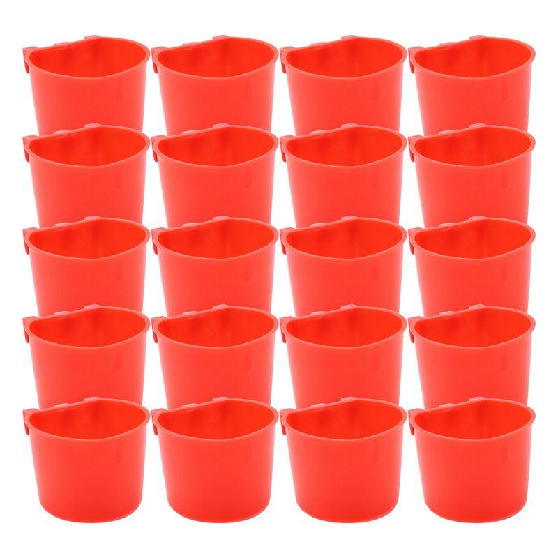 Versatile 20Pcs Chickens Feeders Chicken Feeder For Cage,Hanging Chicken Water Feeder Cup
