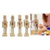 Christmas Unfinished Nutcrackers 38cm Unfinished Wood Nutcrackers Christmas Painting Nutcrackers Figures Decorations