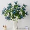 Eryngium 3-Head Artificial Flower for Wedding Decor and Home Arrangements