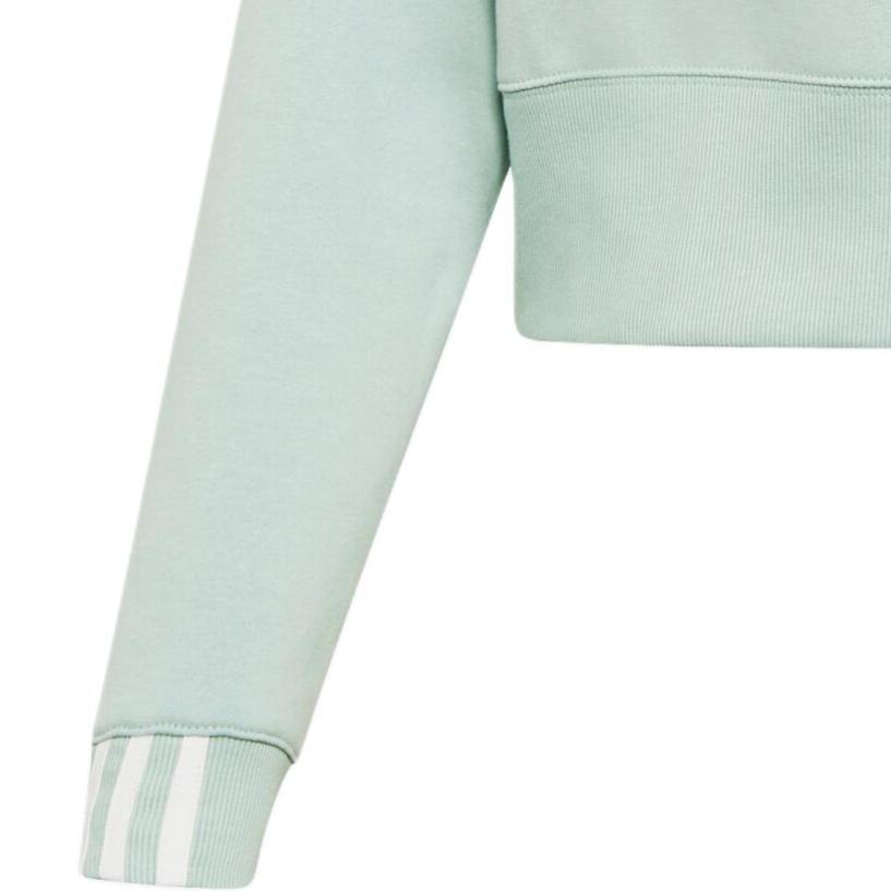 adidas Originals Coeeze Crop Comfortable Short Hoodie Women Hoodies Green DU2344