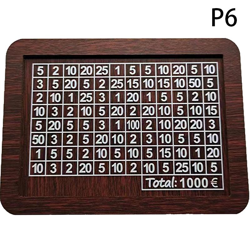 Cutie de bani decorativă din lemn natural cu pușculiță contor realizată manual pentru copii creativi de economisire a banilor Obiectiv 10000 euro