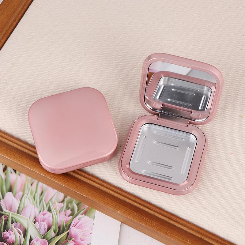 Rosa Leere Magnetverschluss Kosmetikpalette Quadrat Lidschatten Rouge DIY Make-up Box Rouge High Gloss Lippenstift Abfüllbox